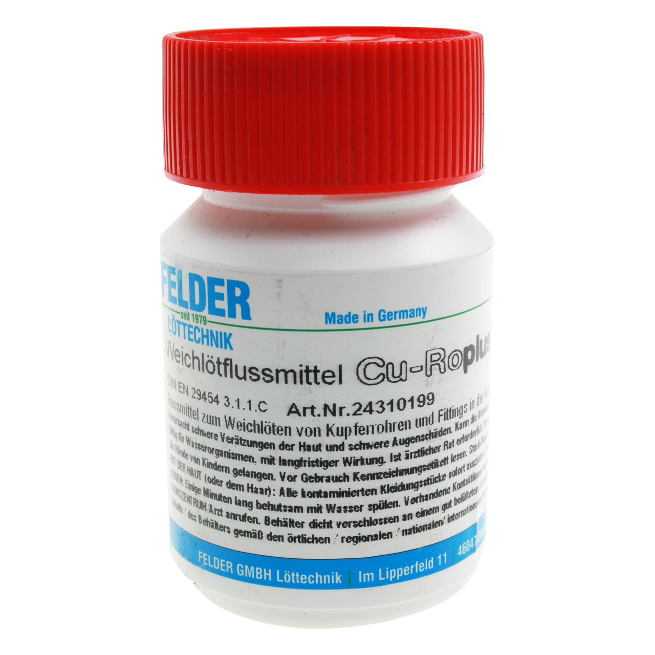 Weichlötflußmittel CuRoPlus, DIN EN 29454.1-3.1.1.C (F-SW21), 70 g Dose