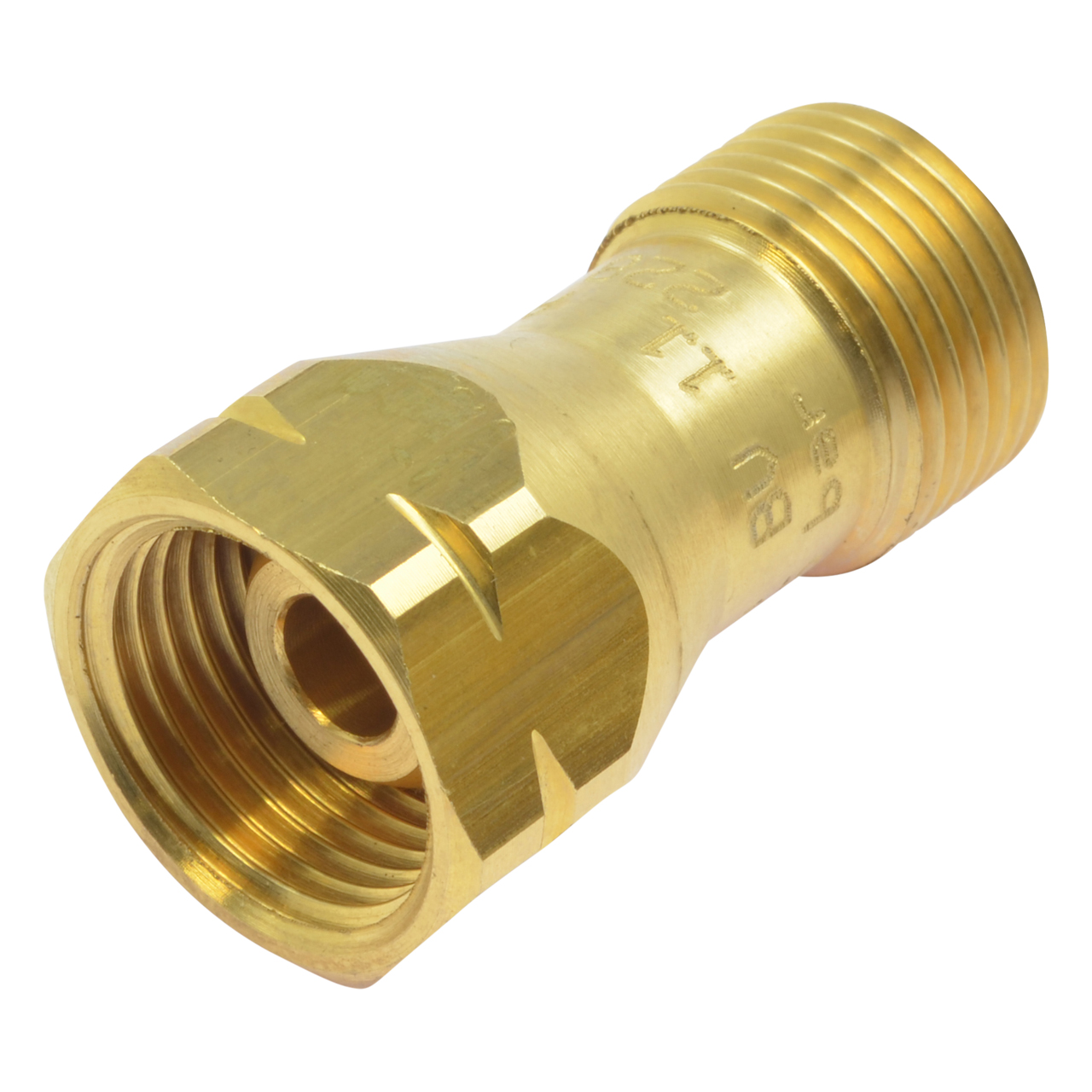 Gasrücktrittventil Innen-/Aussengewinde 3/8" LH