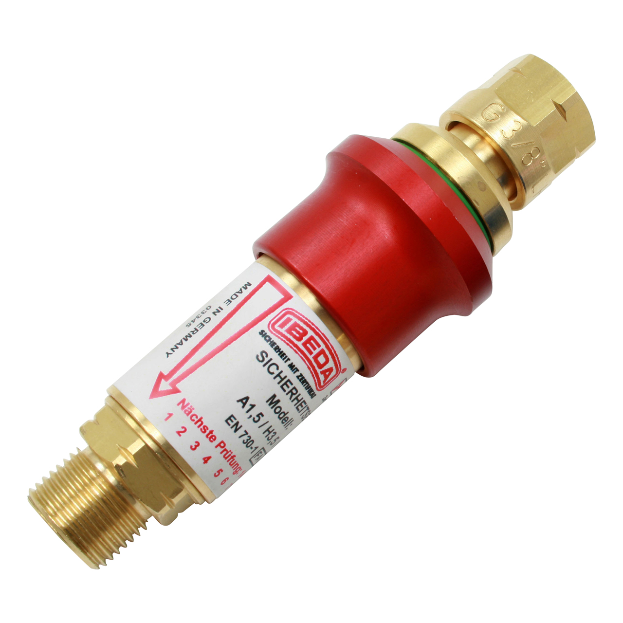 Sicherheitseinrichtung Druckminderer DS1000, Azetylen,  G3/8" LH