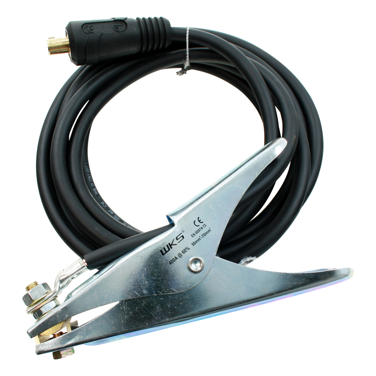 Massekabel PVC mit Masseklemme 300 A, 35 mm², Dorn 13 mm