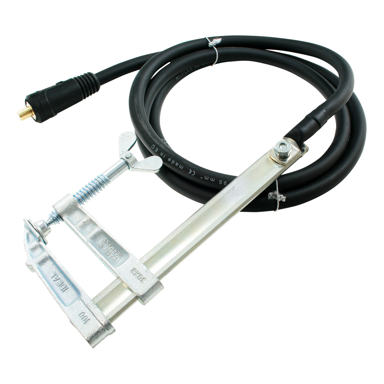 Massekabel PVC 70 mm² mit Polzwinge 500 A, Stecker SK70 (Dorn-Ø 13 mm)