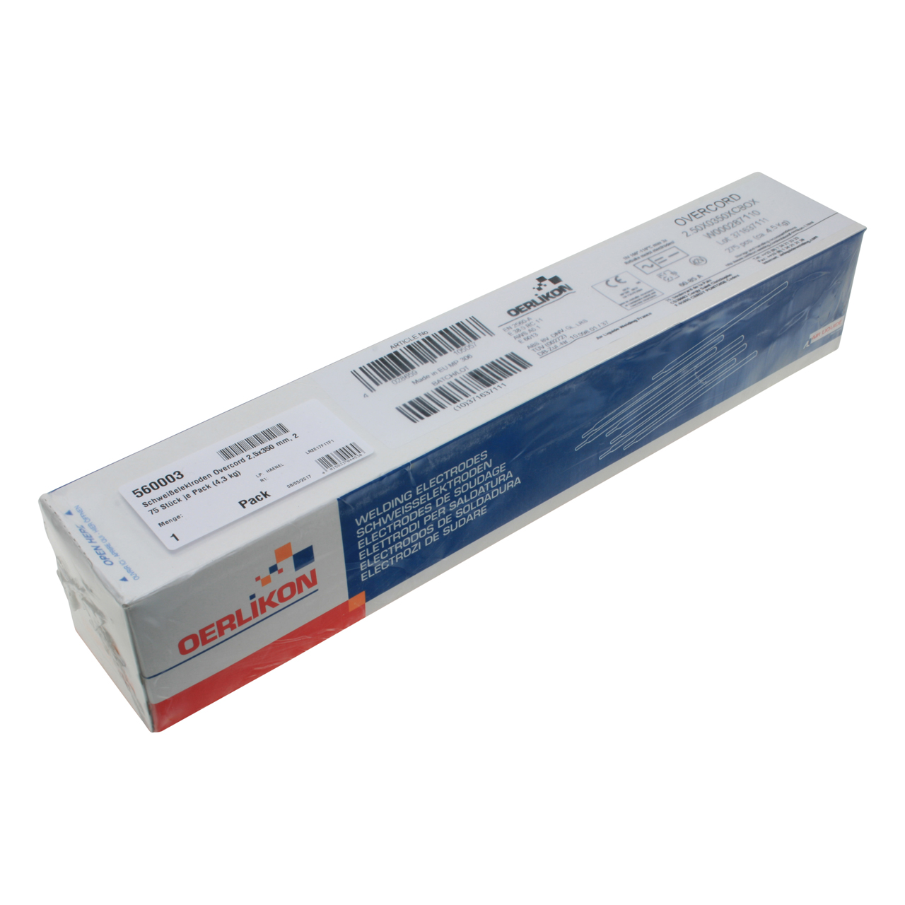 Schweißelektrode OERLIKON FINCORD 3,2 x 450 mm, 118 Stück/Pack, 5,7kg