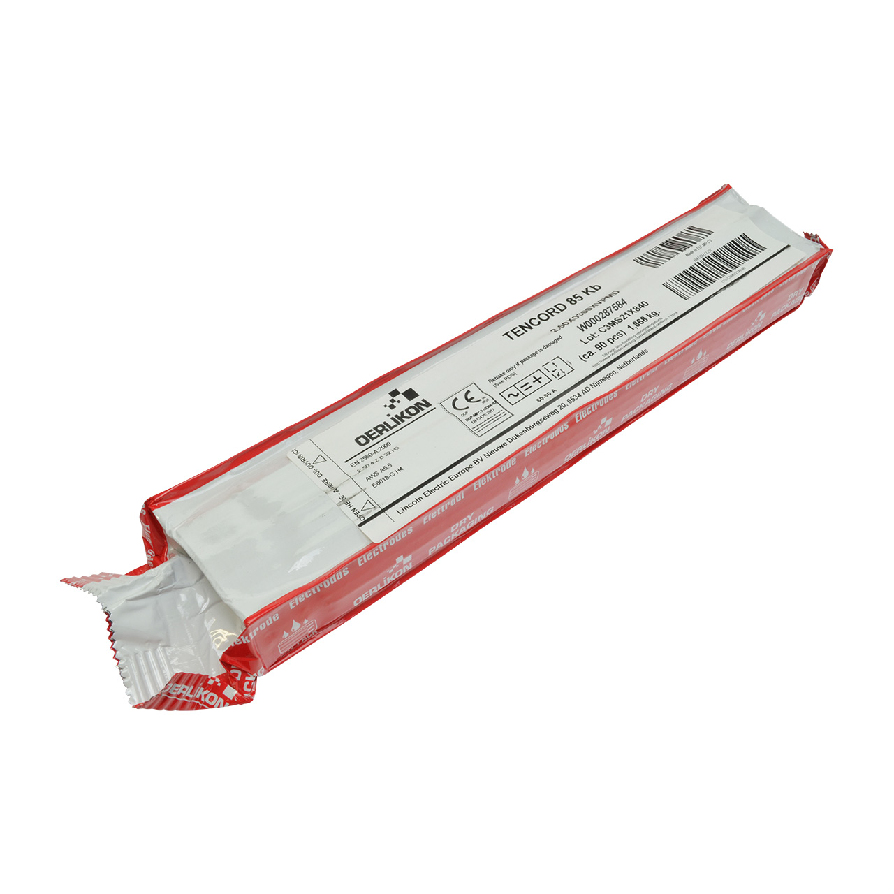 Schweißelektrode OERLIKON TENCORD 85 Kb, Ø 2,5 x 300 mm, 90 Stück/Pack, 1,8kg
