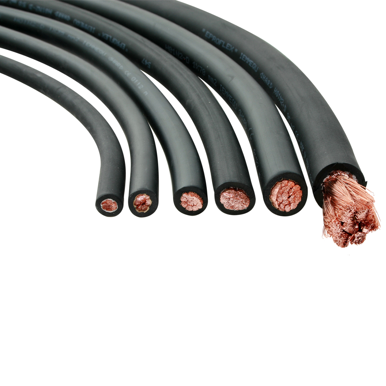 Schweißkabel H01N2-D, Meterware, Neopren Mantel, schwarz