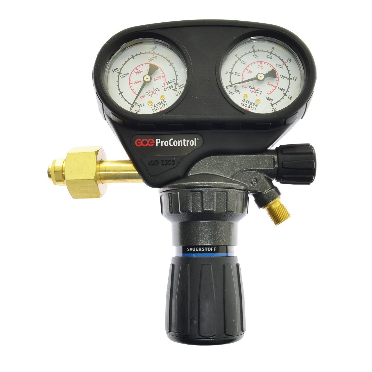 Flaschendruckminderer ProControl, Sauerstoff, 200 bar, 0 - 10 bar