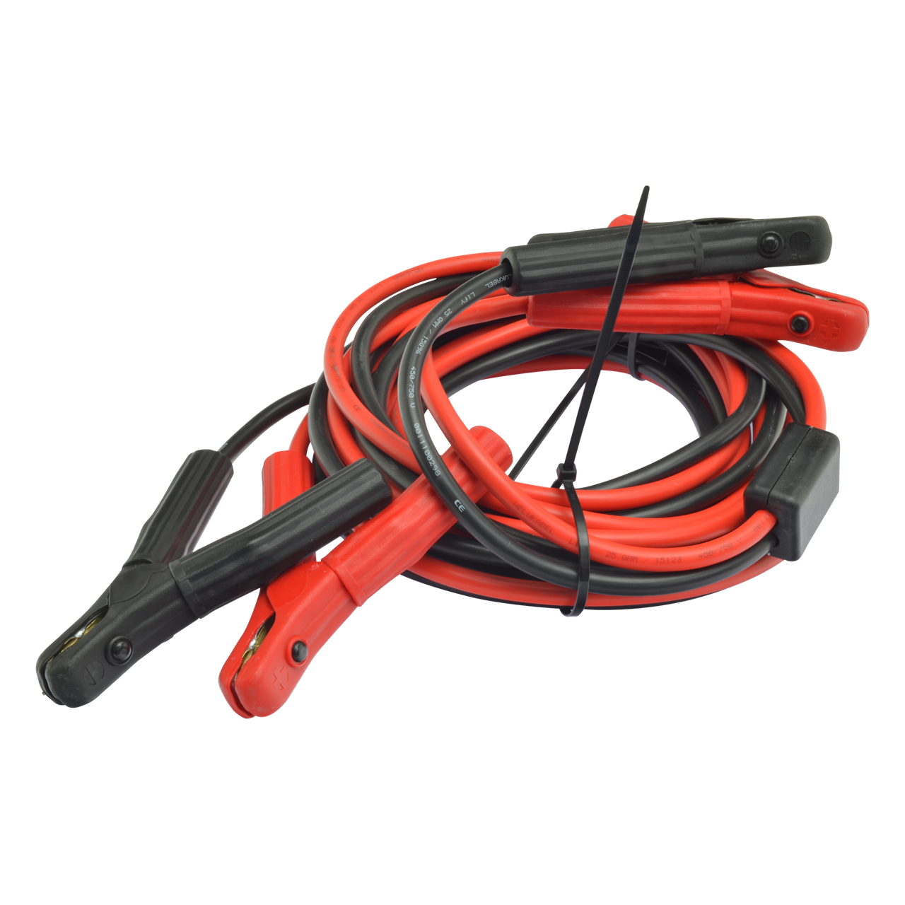 12-24 V Starthilfekabel 25 mm², 2 x 3,5 m, mit 2 Stück Schutzelektronik