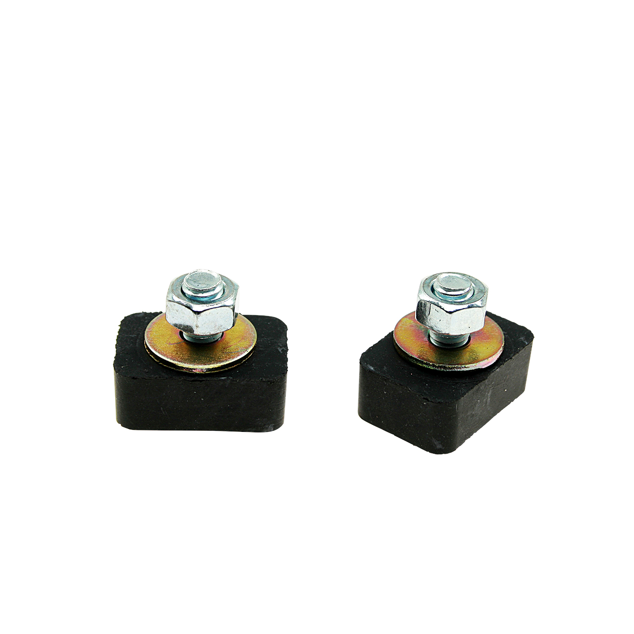 Schienenstopper aus Gummimetall (Stahlprofil C-45)